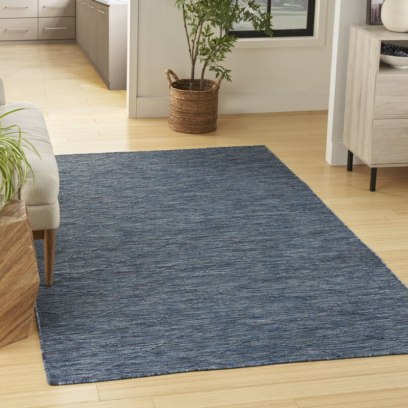 Washable Solutions WSL01 Navy/Blue 5' x 7' Rug