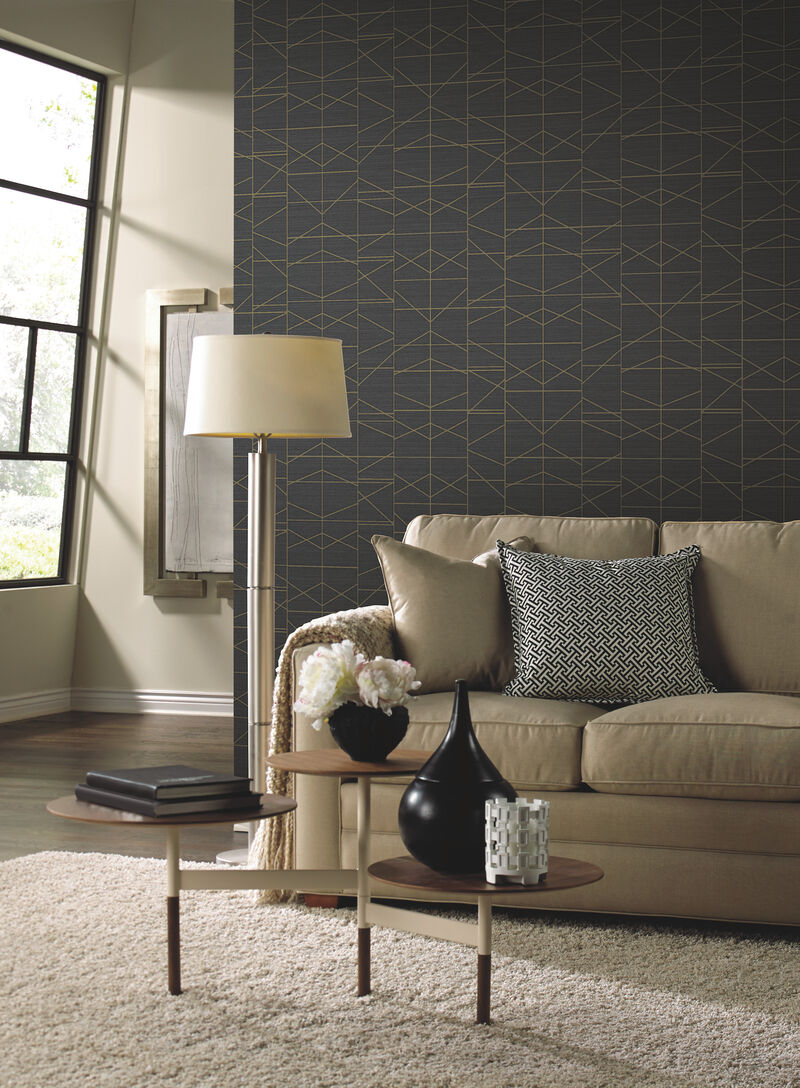 Modern Perspective Gold Wallpaper image number 1