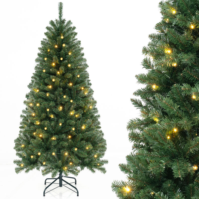 Artificial Christmas Tree with Branch Tips and  LED Lights