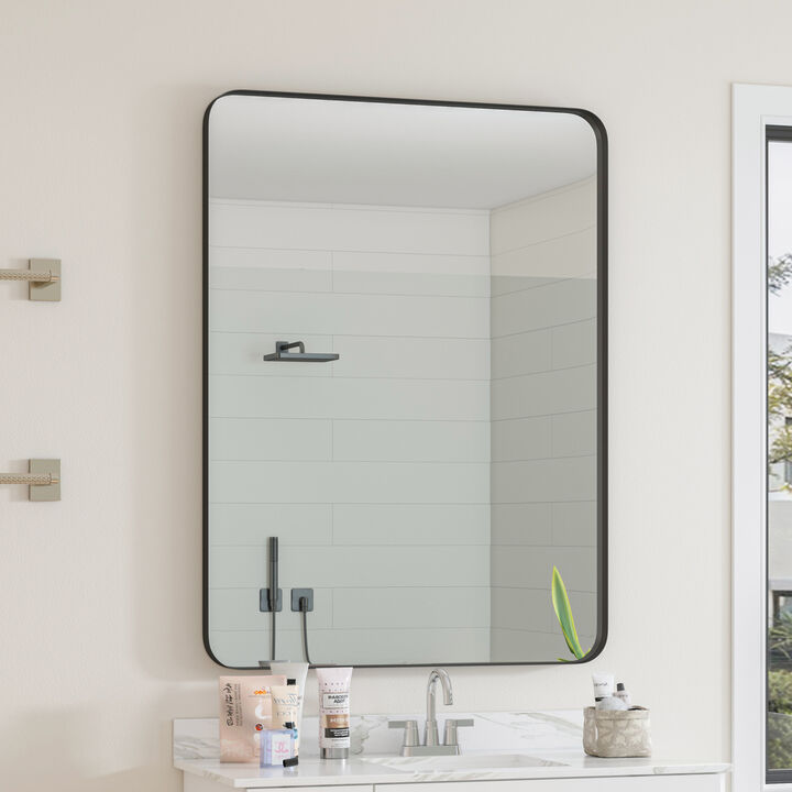 ELEMENT ACE Contemporary Wall Mirror With Metal Frame For Modern Home Decor