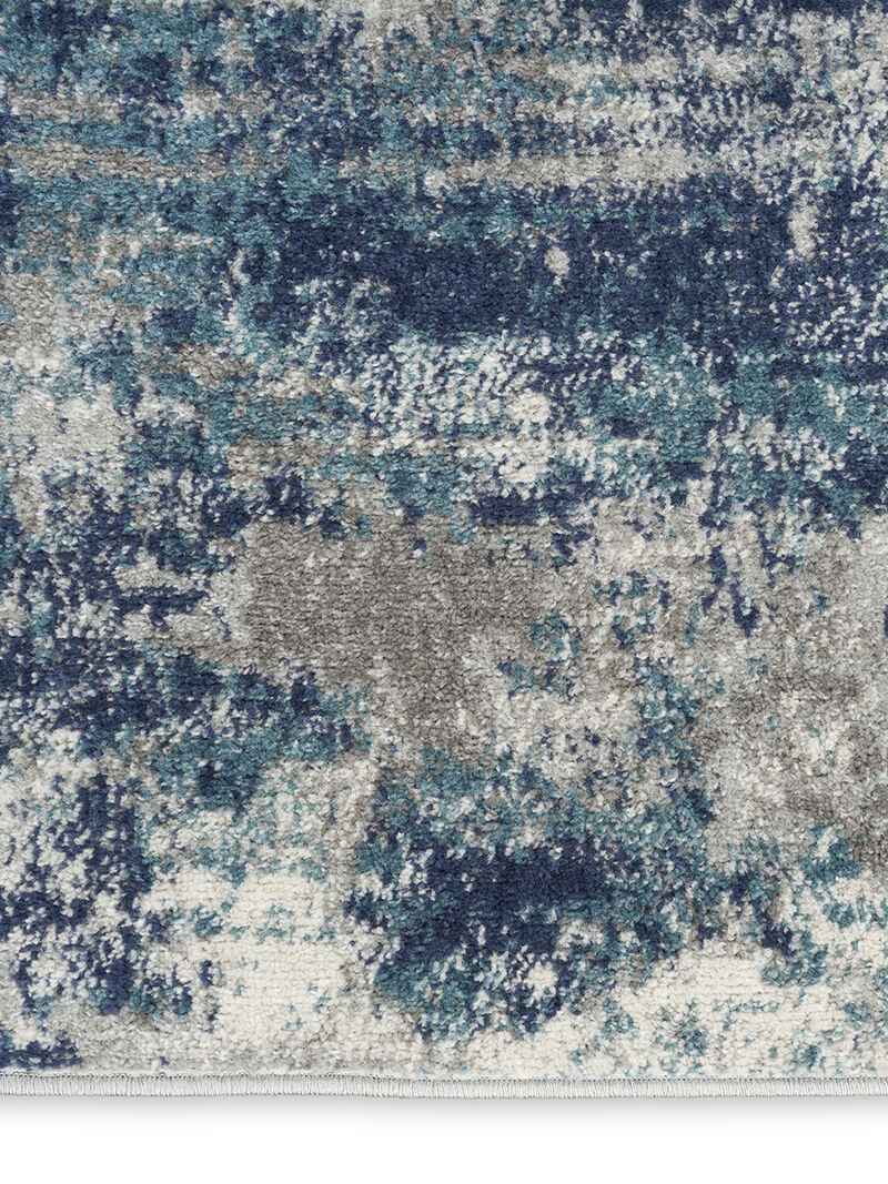 Passion PSN36 Ivory/Teal 2'2" x 10' Rug image number 3