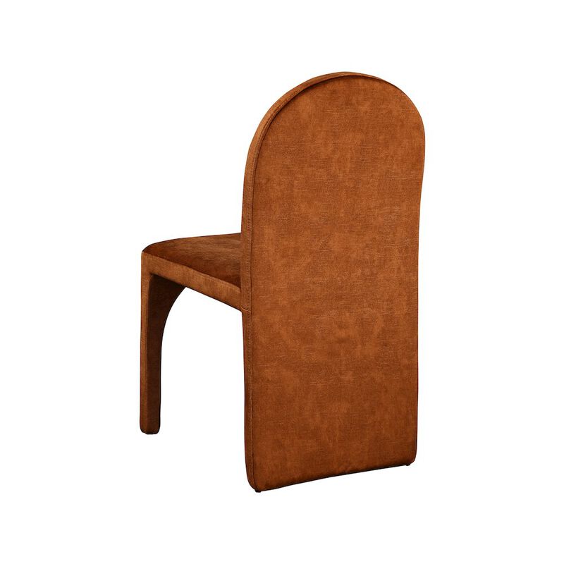 Meridian Furniture Summer Cognac Velvet Dining Side Chair, Set of 2