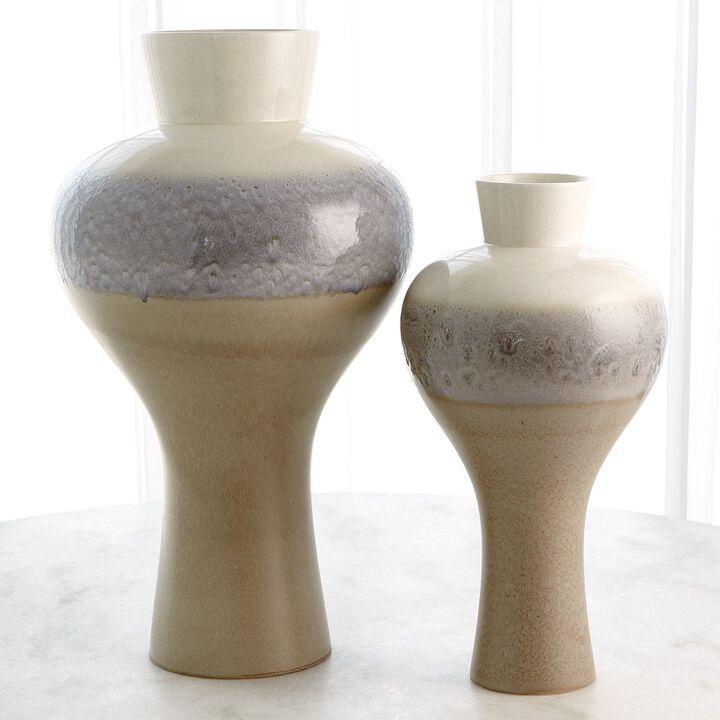 Cream Rises Swell Vase- Small