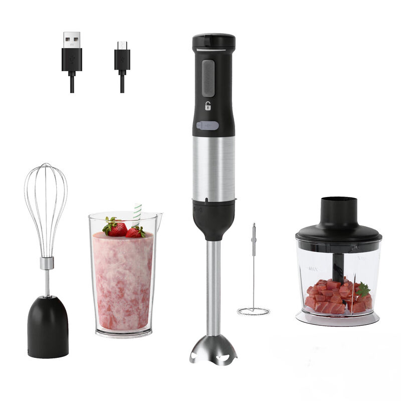 WHALLULTRA - 5-in-1 Cordless Immersion Hand Blender - Variable Speed, Rechargeable Handheld Blender for Smoothies image number 0