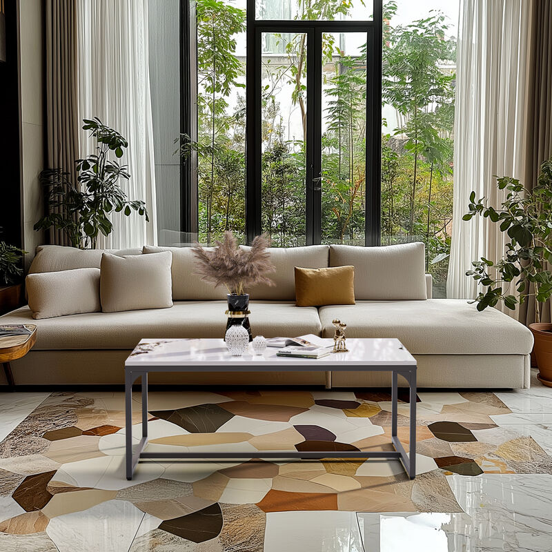 Rectangle Slate Coffee Table image number 3