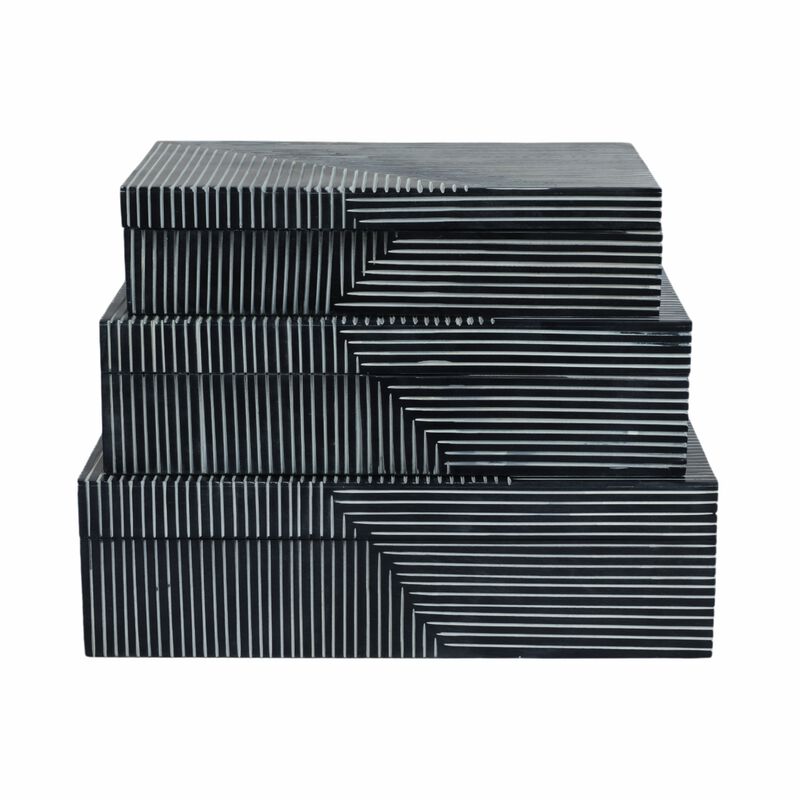 S/3 Pinstripe Boxes, Navy image number 5