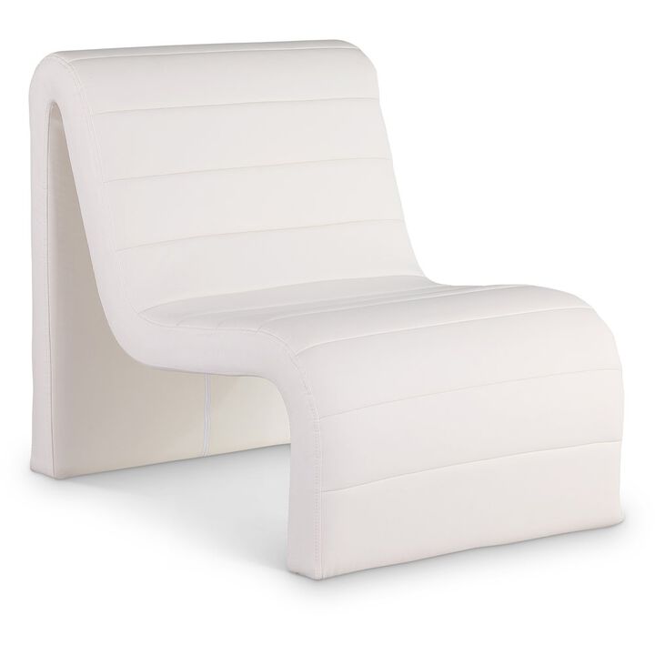 Meridian Furniture Ivy Cream Vegan Leather Accent Chair