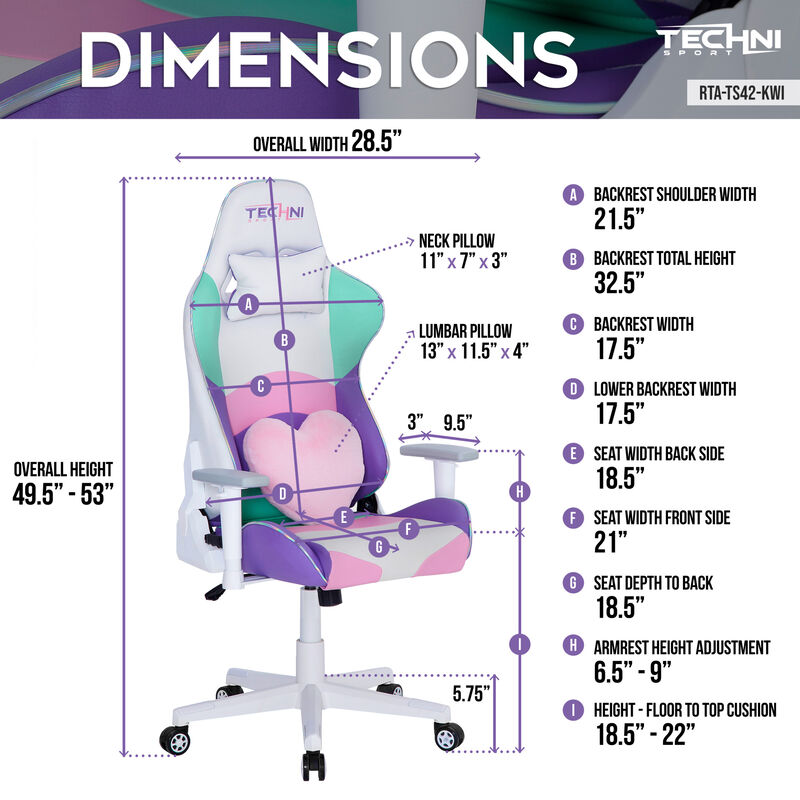 GOODSILO Ergonomic Gaming Chair with High Back Support and Adjustable Features image number 2
