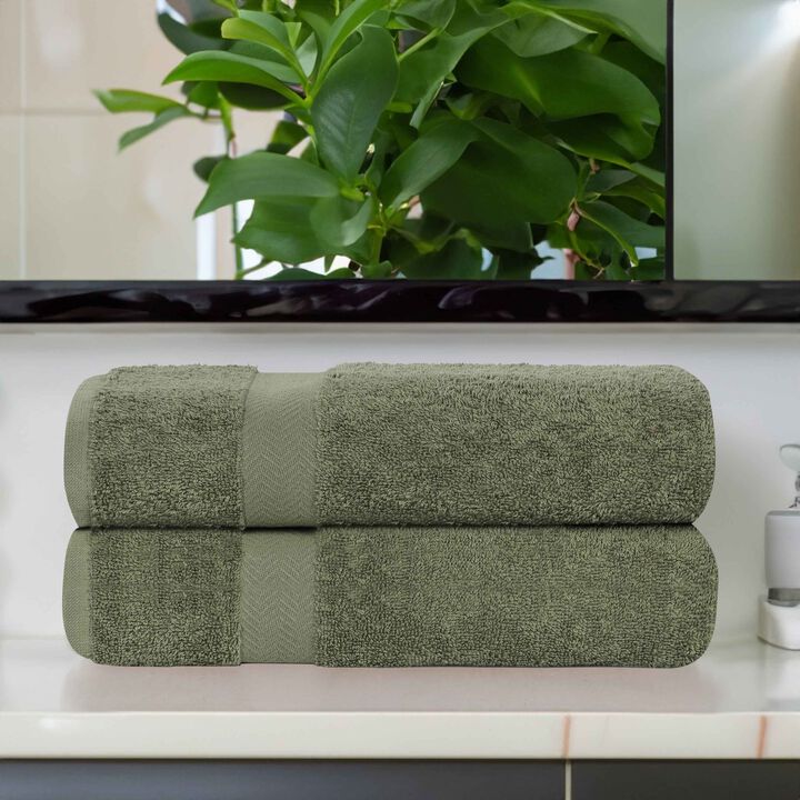 Absorbent Cotton Bath Sheet Set of 2 for Home and Guest Bathroom