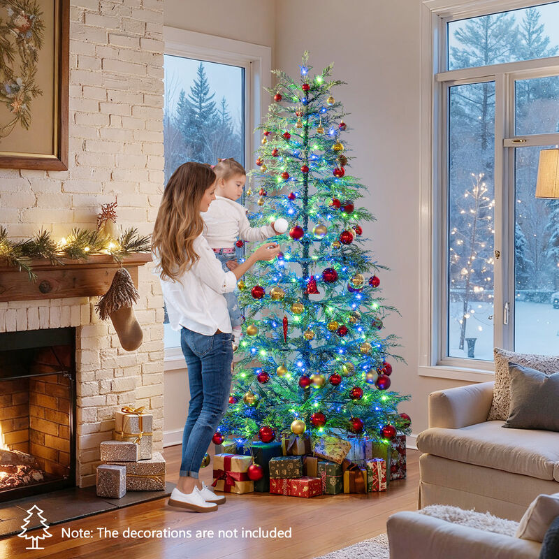 Holiday Artificial Christmas Tree with Colorful LED Lights and Branch Tips image number 5