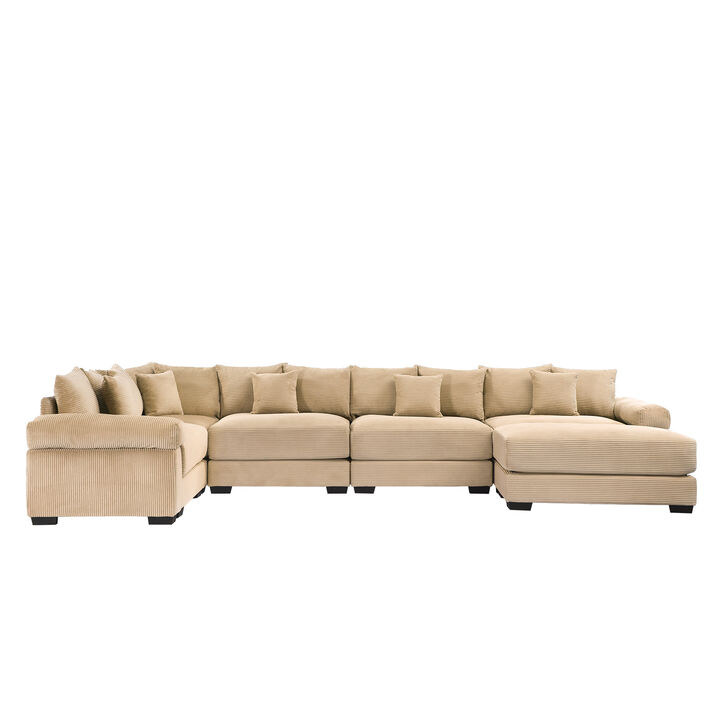 Meksik Oversized Cloud U‑Shape Modular Sectional Sofa
