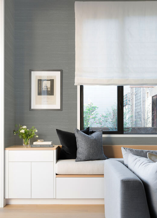 Sakiya Slate Grasscloth Wallpaper (Set of 2)