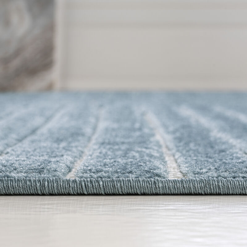 Hallie High-Low Minimalist Curve Geometric Indoor/Outdoor Area Rug