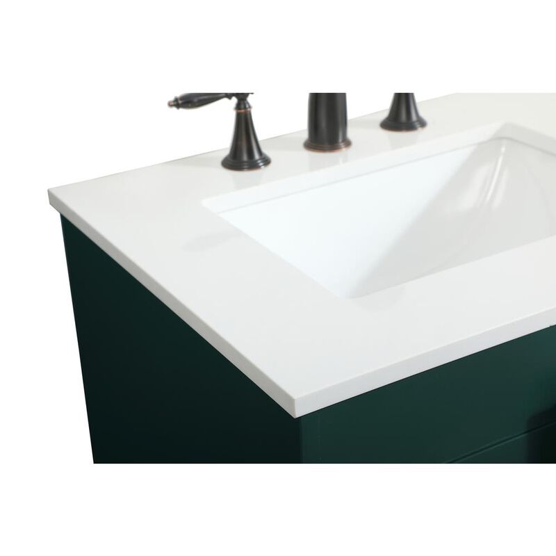 Elegant Kitchen and Bath 24 inch Single bathroom vanity in green