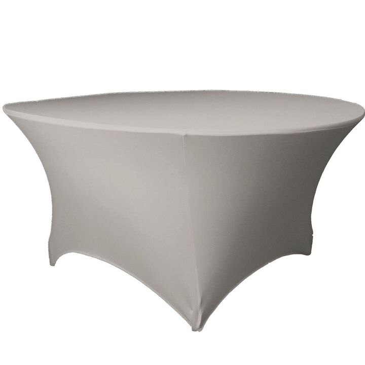 Round Spandex Tablecloth Stretch Fit Cover for Dining Tables and Events