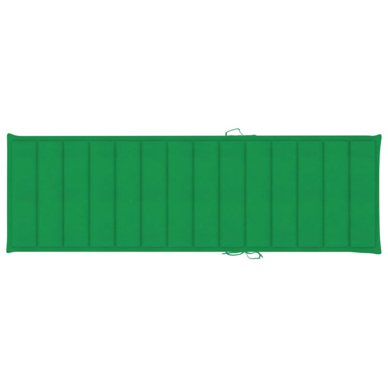 vidaXL Sun Lounger Cushion Green 78.7"x27.6"x1.6" Fabric