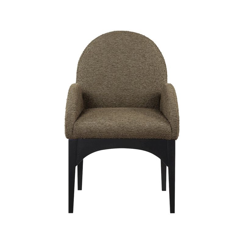 Meridian Furniture Waldorf Olive Boucle Fabric Dining Chair