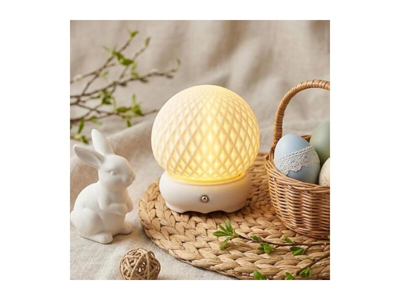 Rechargeable Dimmable Touch Control Ceramic Desk Lamp For Living Room Bedroom image number 2