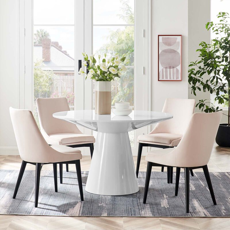 Modway - Provision 47" Round Dining Table White image number 1