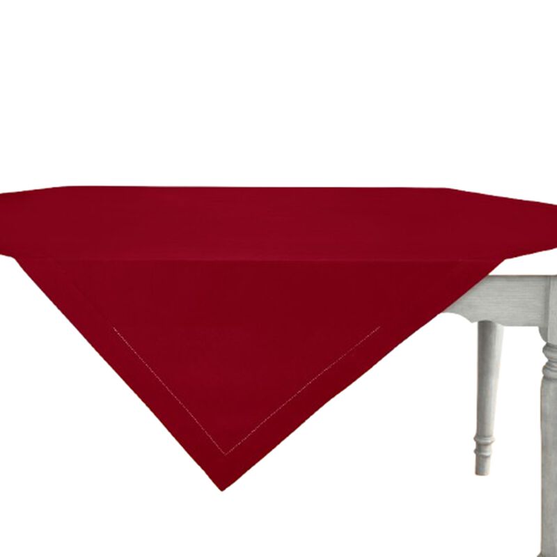 Cotton Linen Table Throw - Cotton Linen Hemstitch image number 0