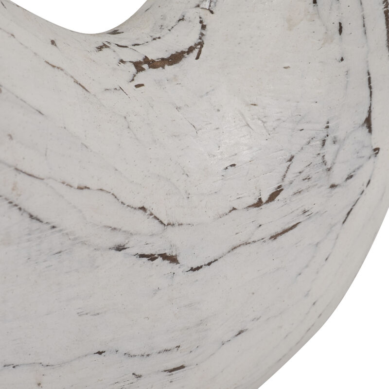 Wood, 15" Tail Up Whale, White image number 4