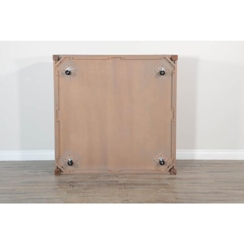 Sunny Designs Doe Valley Mahogany Wood Coffee Table with Casters in Light Brown