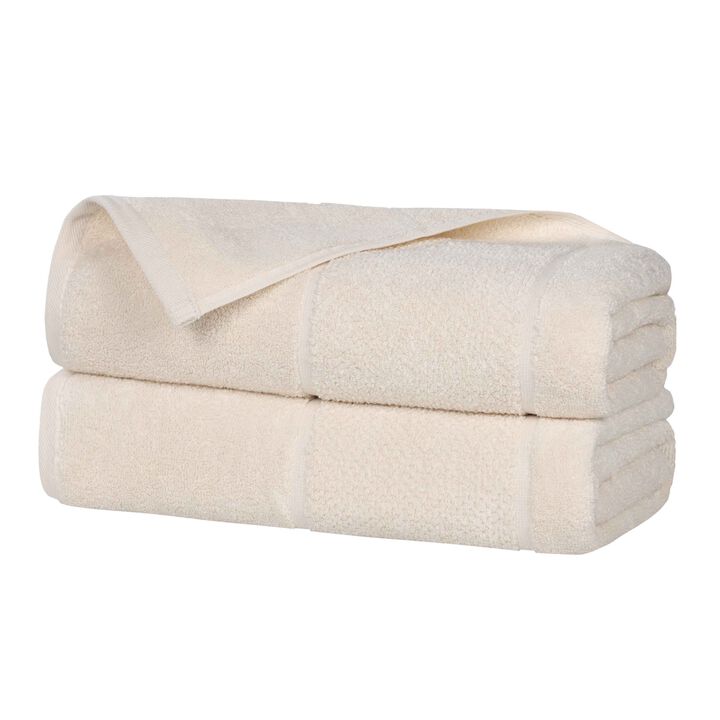 Set of 2 Smart Twist Viscose Cotton Blend Bath Sheet Towels