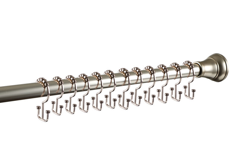 Metal Double Shower Curtain Hooks, Set of 12 image number 2