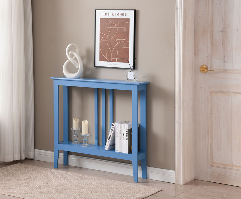 Kings Brand Furniture Balfour Console Table &ndash; Durable Wood, Windsurfer Finish, Smooth Top & Lower Shelf