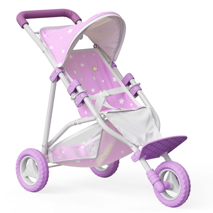 Olivia's Little World Dolls Jogging-Style Doll Stroller with Canopy, Purple