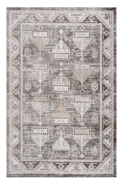 HomeRoots Abstract Distressed Area Rug
