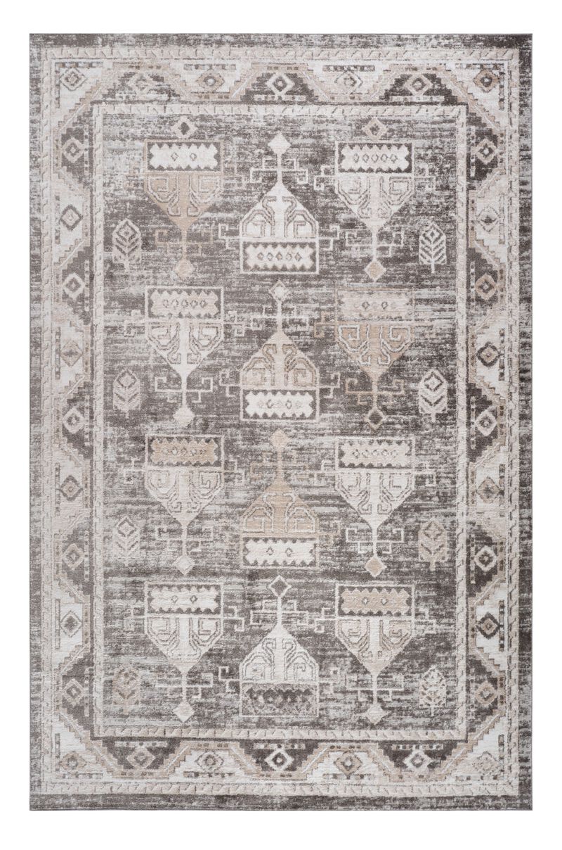 HomeRoots Abstract Distressed Area Rug image number 0