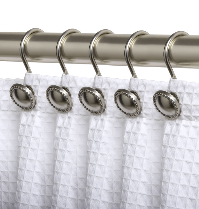 Utopia Alley Rust-Proof Zinc Shower Curtain Hooks, Shower Hooks Hangers for Bathroom, Kitchen Utensils, Curtains, Clothing, Towels etc - Set of 12