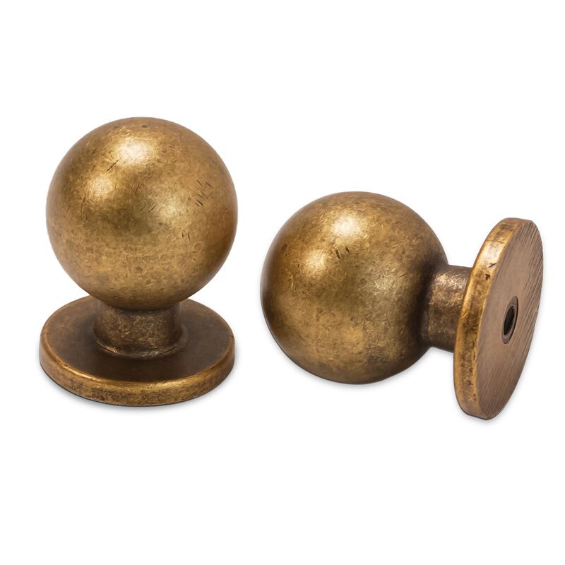 BUKOBYHE 20 Pack Antique Brass Cabinet Handles and Knobs - Vintage Drawer Knobs, Kitchen Hardware, Zinc Alloy Handles for Cabine
