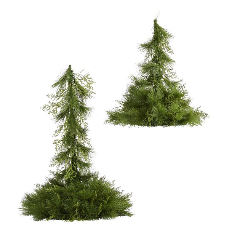 HomPlanti 24 Inches and 36 Inches Table Top/Hanging Artificial Christmas Decor (Set of 2)