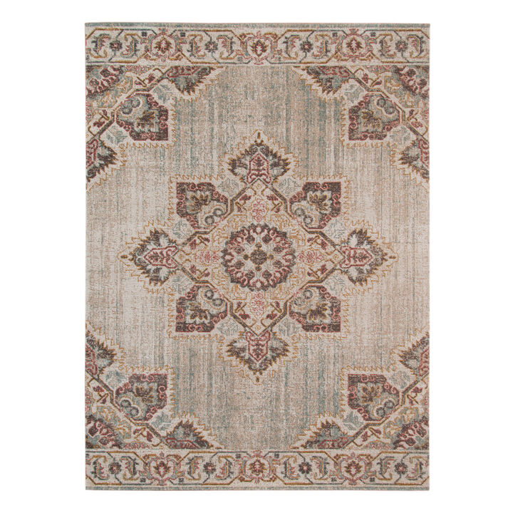 HomeRoots Medallion Round Rug