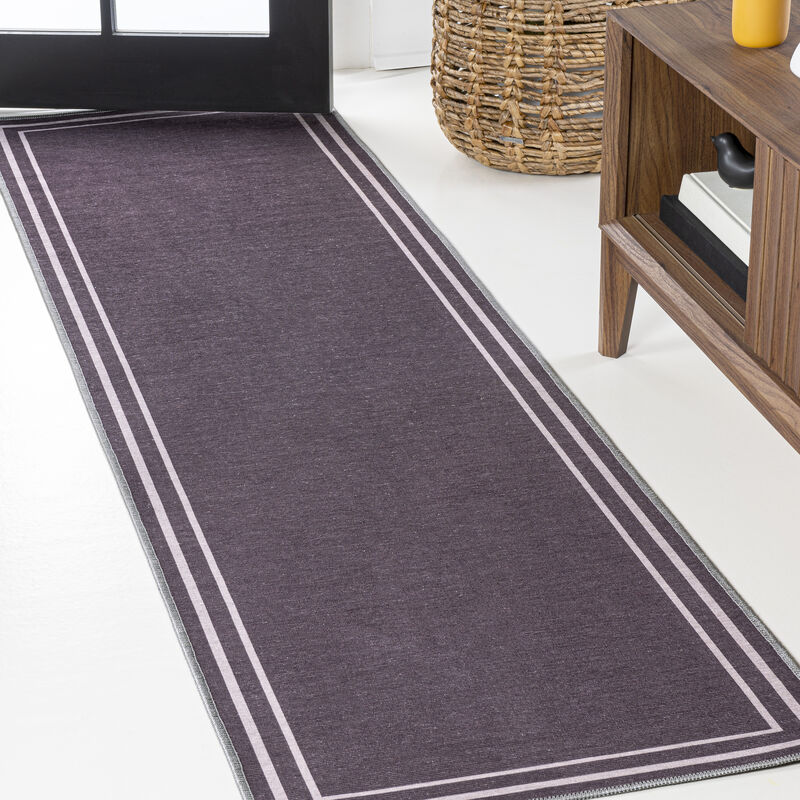 Sloane Classic 2-Stripe Border Washable Area Rug