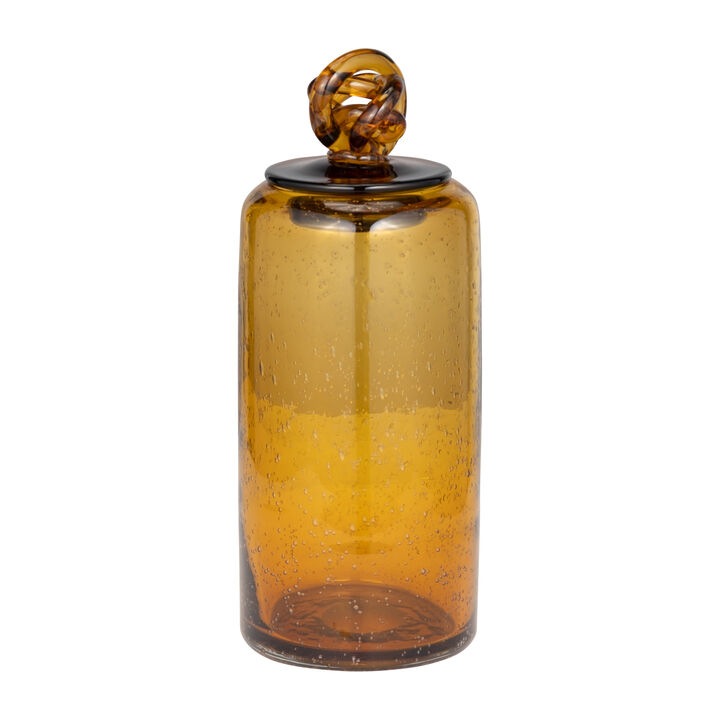 Glass 12" Jar W/ Knot Lid