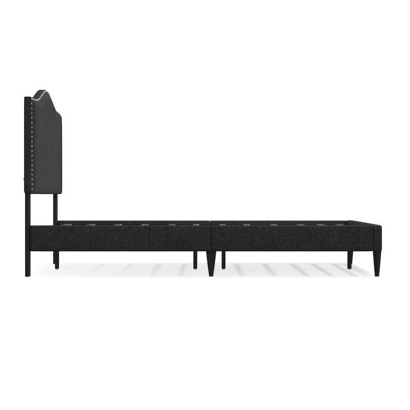 Rize Home Leighford Queen Platform Bed Gray (Dark) image number 2