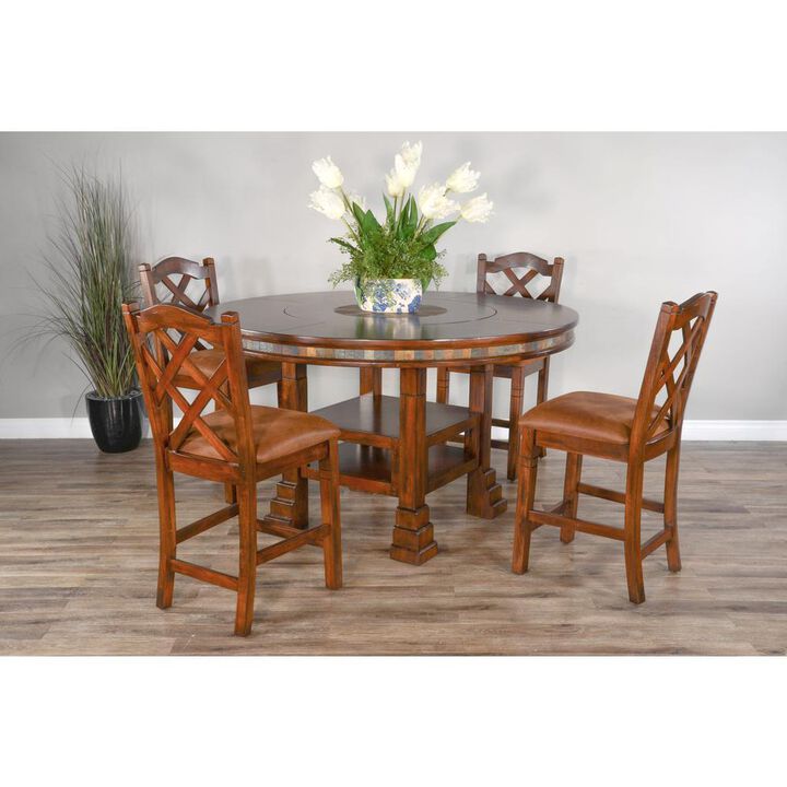 Sunny Designs Santa Fe 60R Table with Lazy Susan