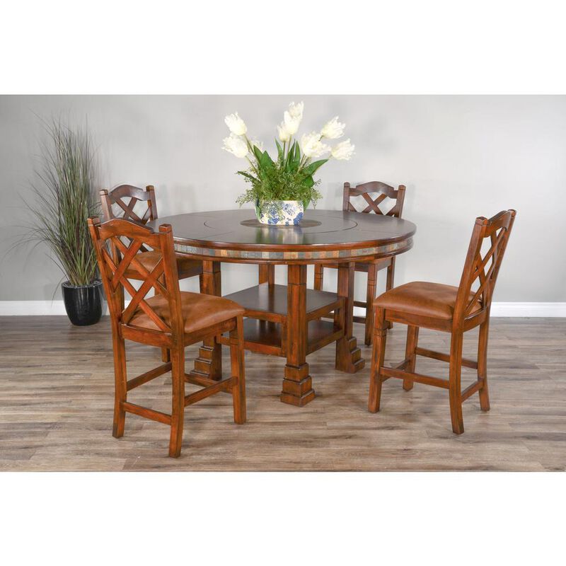Sunny Designs Santa Fe 60R Table with Lazy Susan