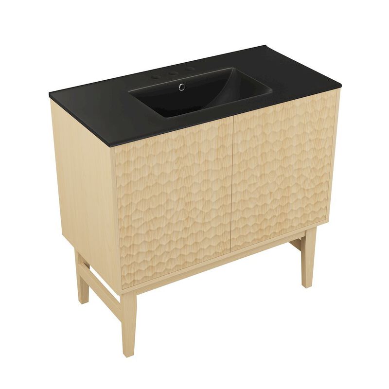 36" Freestanding Bathroom Vanity with 3-Hole Widespread Sink Top image number 5
