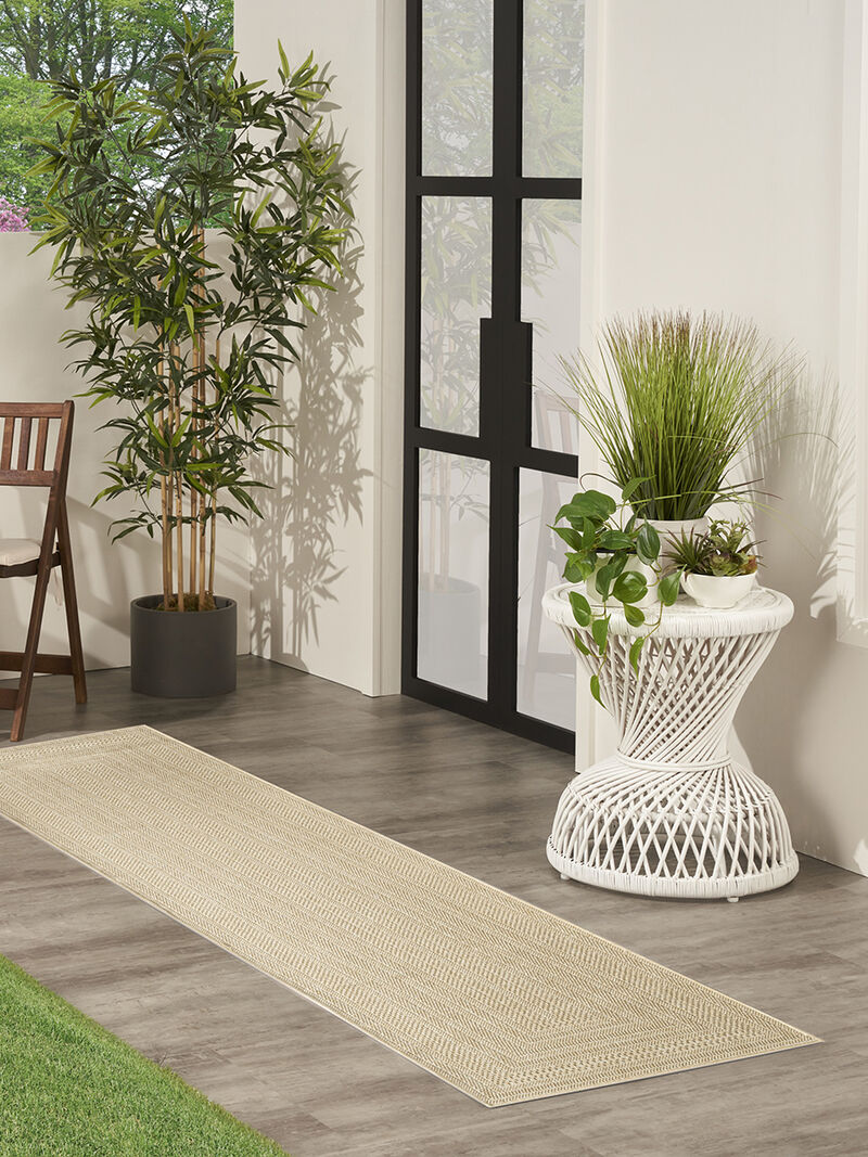 Tulum TLM04 Taupe/Ivory 2' x 6' Rug image number 1