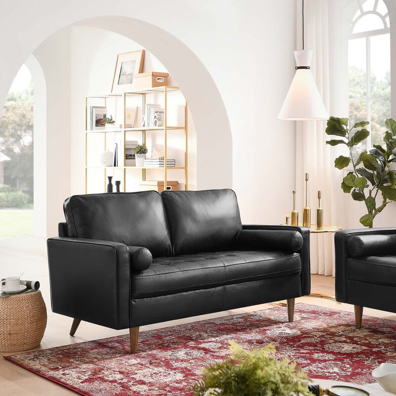 Valour Leather Loveseat image number 1
