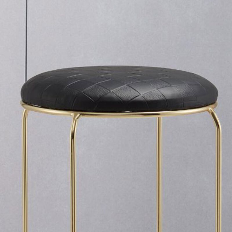 Kings Brand Furniture Carmilla Upholstered Counter Height Stool with Footrest - Bar Stools Set of 4 for Kitchen 27.25"