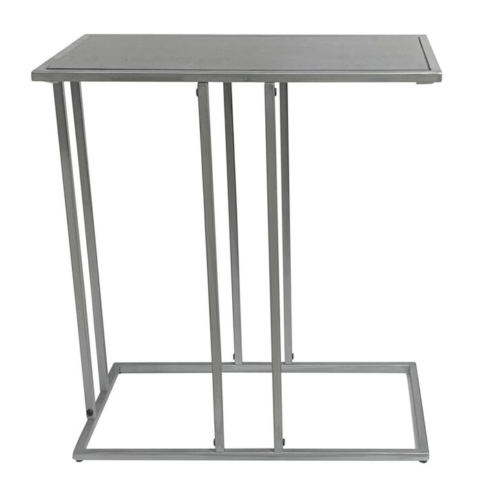 Carolina Living Serena End Table - Black Marble - Industrial