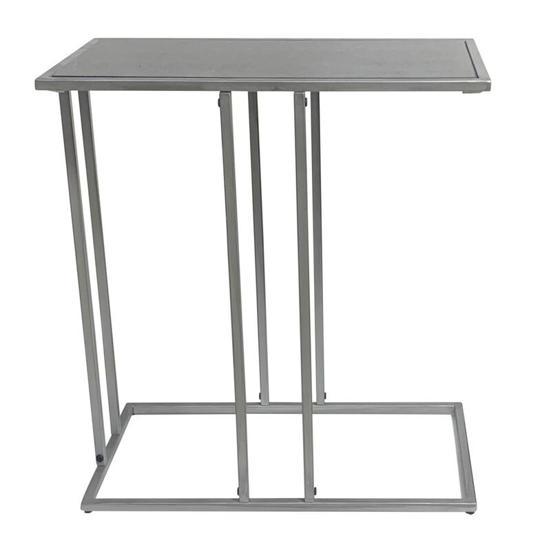 Carolina Living Serena End Table - Black Marble - Industrial