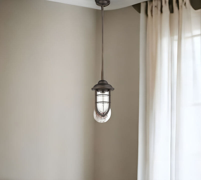 Hivvago Antique Bronze Teardrop Shape Pendant Light