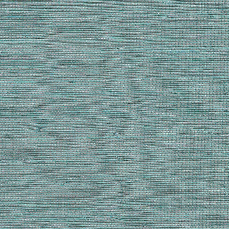 Haiphong Turquoise Sisal Grasscloth Wallpaper image number 0