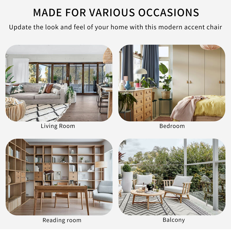 Merax Modern Velvet Upholstered Accent Chair